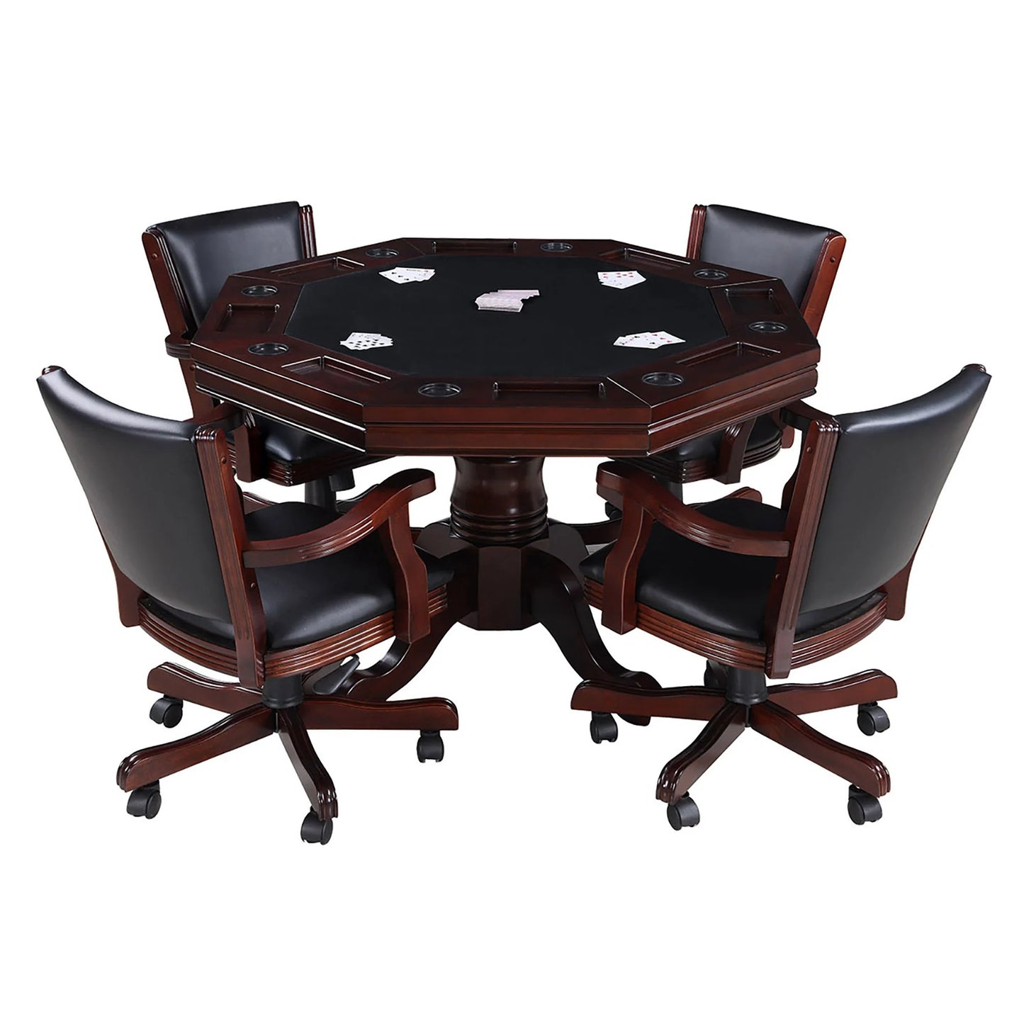 Poker Table Set with Chairs