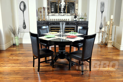 BBO Poker Tables: Black Round Dining Top (Nighthawk/Ginza)