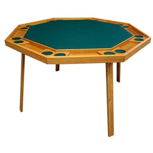 8 - Player Oak Poker Table
