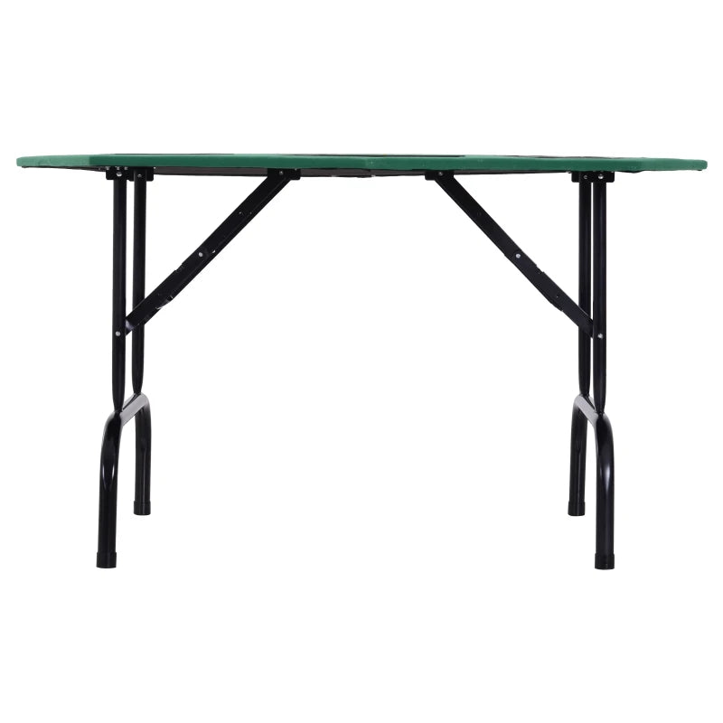 Soozier Poker Table Foldable, 47" Octagon Blackjack Poker Game Table Green Felt