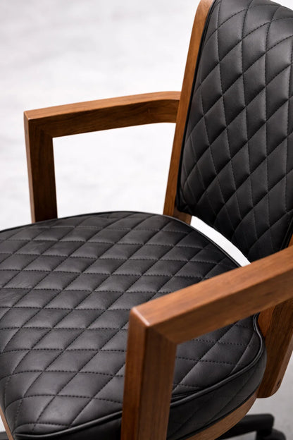 Prohibition Series Swivel Game Chair-Walnut