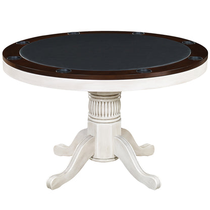 48" 2 in 1 Game Table-Antique White
