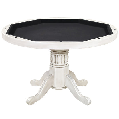48" 2 in 1 Game Table-Antique White