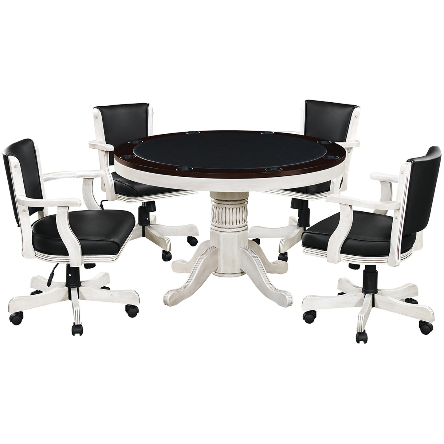 48" 2 in 1 Game Table-Antique White