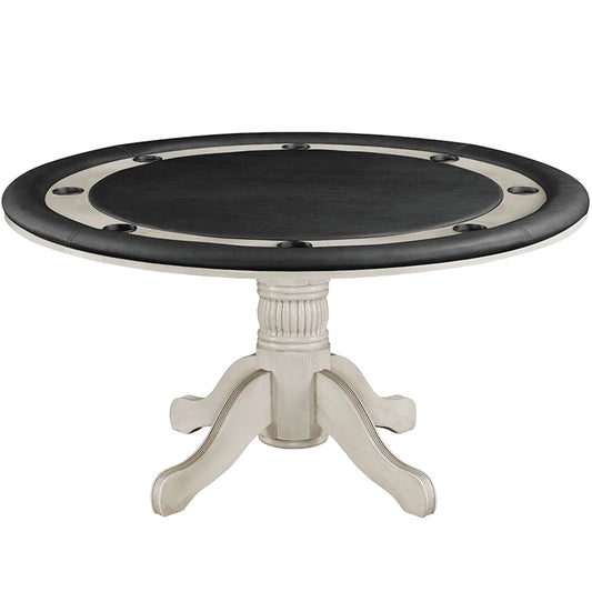 60" 2 in 1 Game Table-Antique White