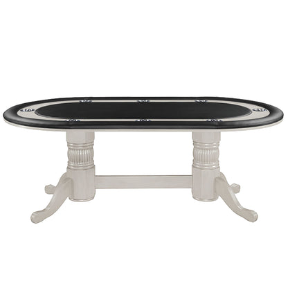 84" Texas Hold'em Game Table-Antique White