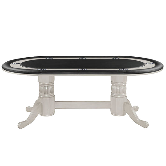 84" Texas Hold'em Game Table-Antique White