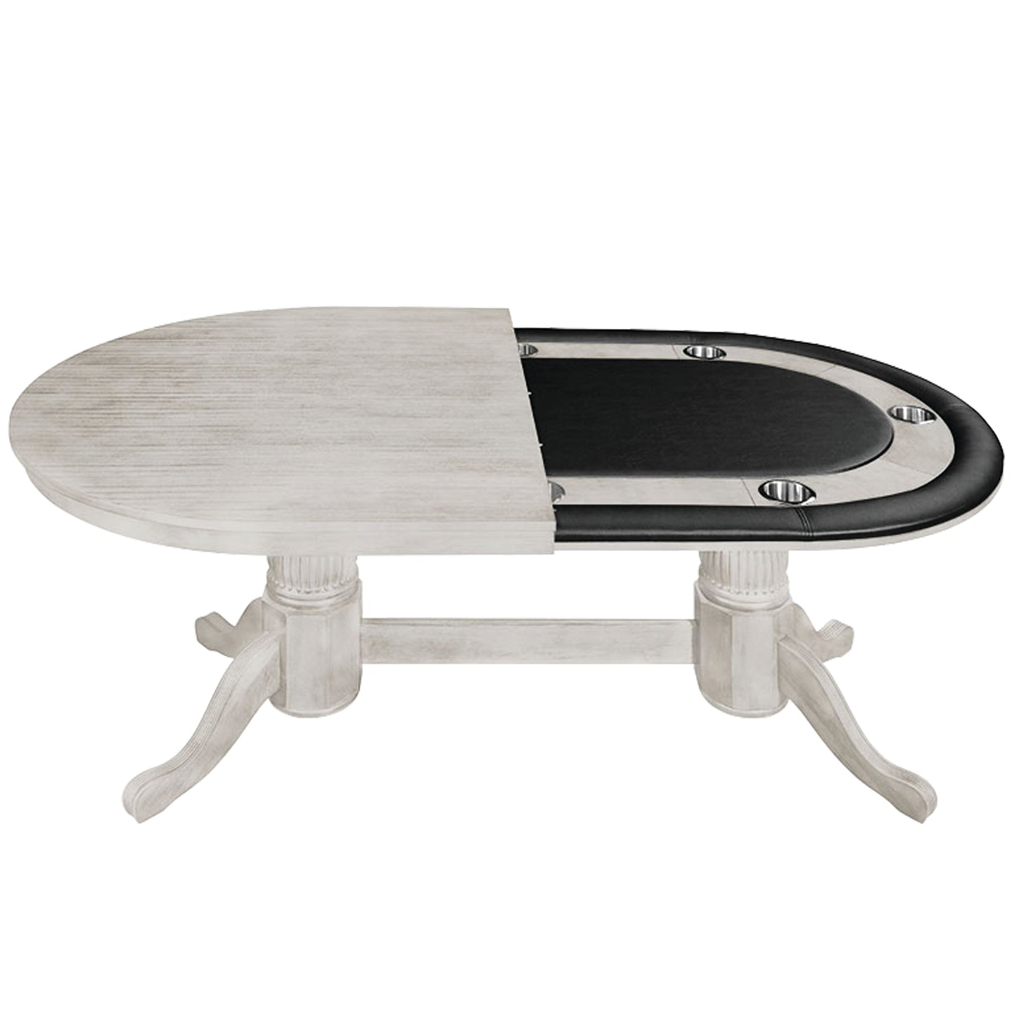 84" Texas Hold'em Game Table-Antique White