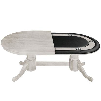 84" Texas Hold'em Game Table-Antique White
