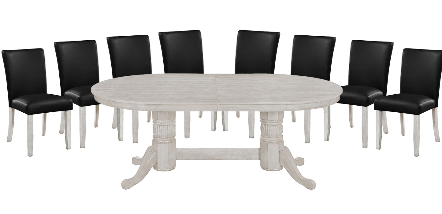 84" Texas Hold'em Game Table-Antique White