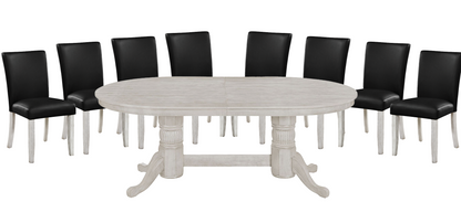 84" Texas Hold'em Game Table-Antique White
