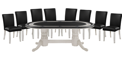 84" Texas Hold'em Game Table-Antique White