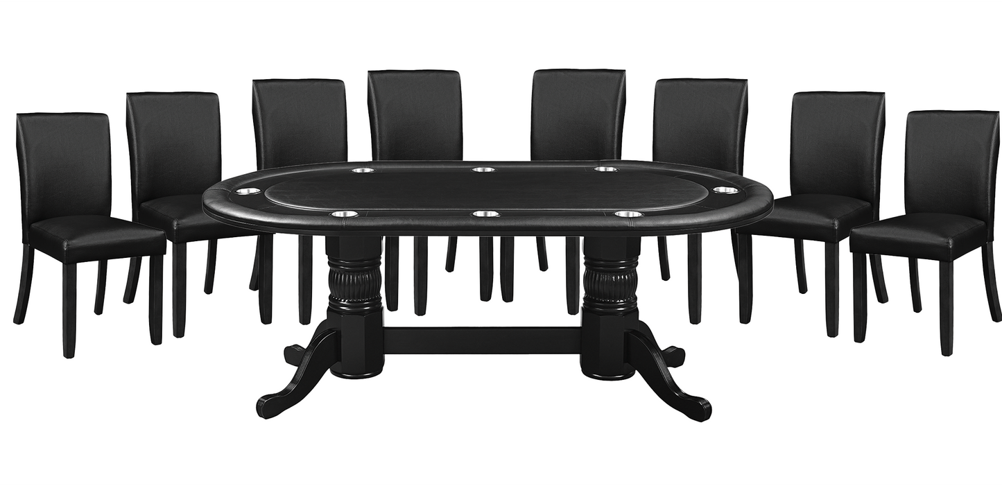 84" Texas Hold'em Game Table-Black