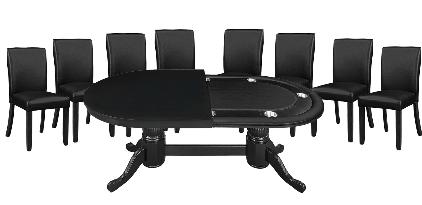 84" Texas Hold'em Game Table-Black