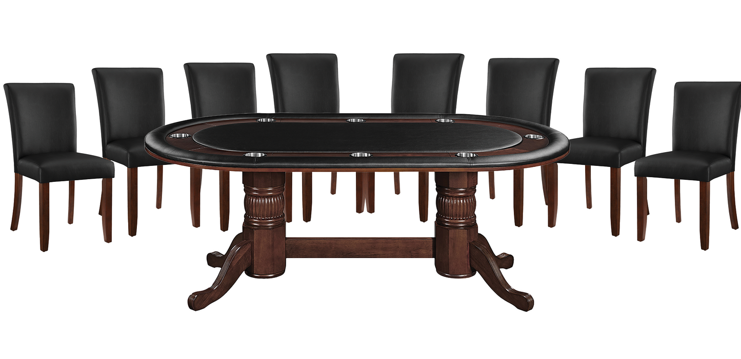 84" Texas Hold'em Game Table-Cappuccino