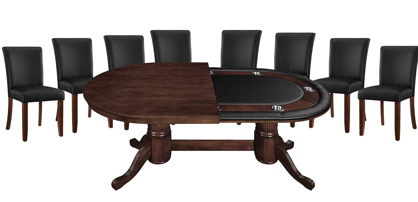 84" Texas Hold'em Game Table-Cappuccino