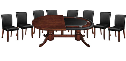 84" Texas Hold'em Game Table-Chestnut