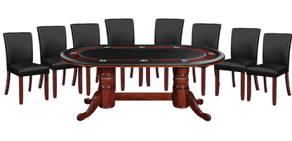 84" Texas Hold'em Game Table-English Tudor