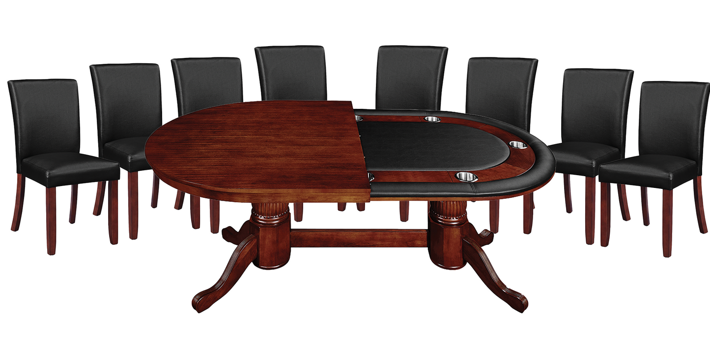 84" Texas Hold'em Game Table-English Tudor