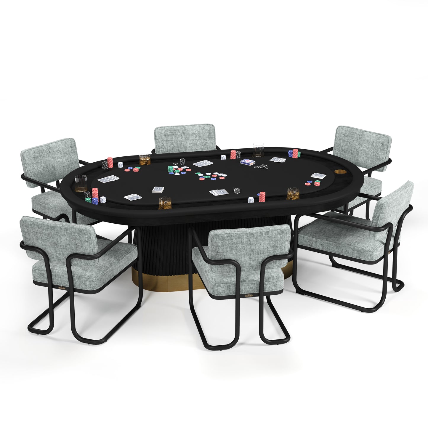 Prohibition Series Texas Hold'em Table-Black