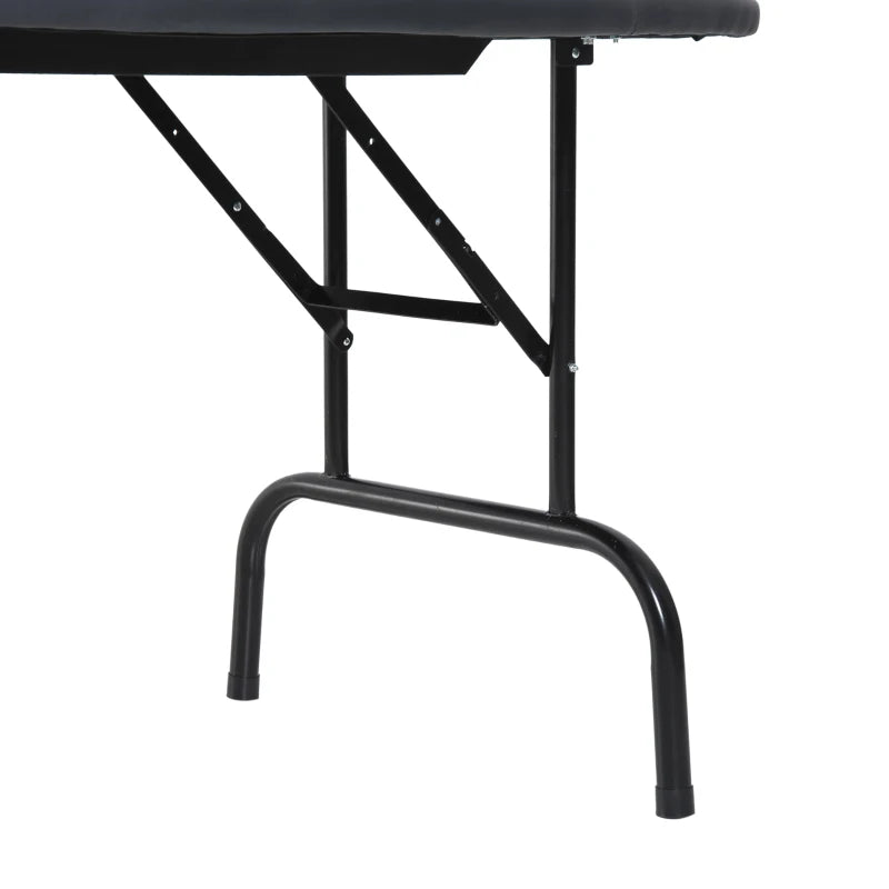 Soozier Poker Table Foldable, 72" Blackjack Table for 7 Players Blue Felt