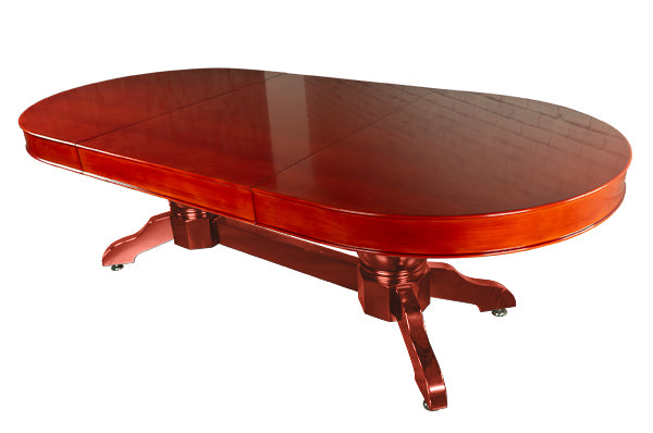 BBO Poker Tables: 3-Leaf Oval Dining Top - Onyx/Mahogany