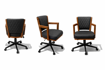 Prohibition Series Swivel Game Chair-Walnut