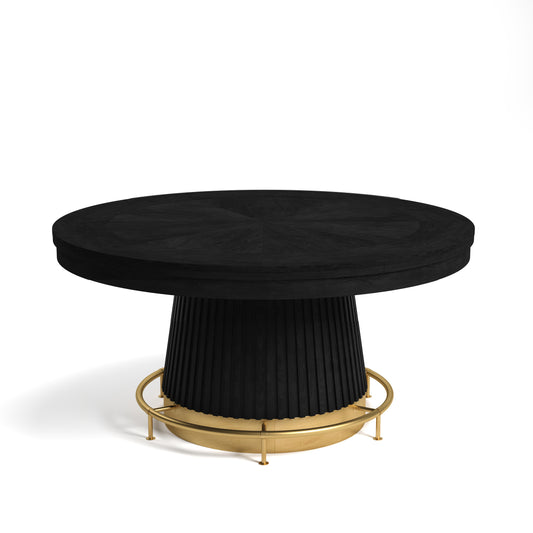Brass Footrail For 60" Prohibition Poker Table-Black