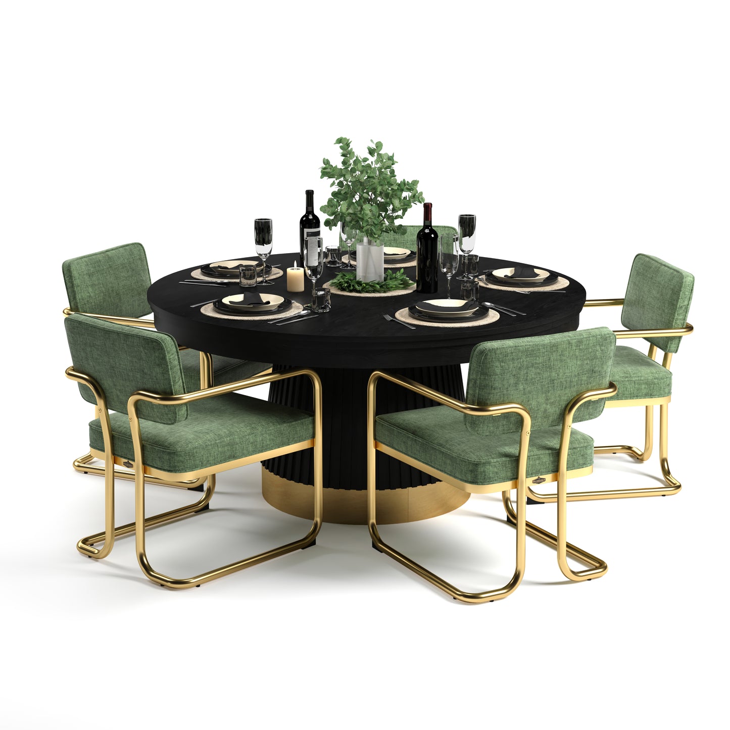 Prohibition Series 60" Poker Table Dining Top-Black