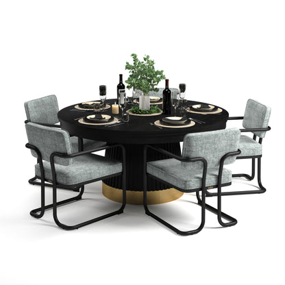 Prohibition Series 60" Poker Table Dining Top-Black