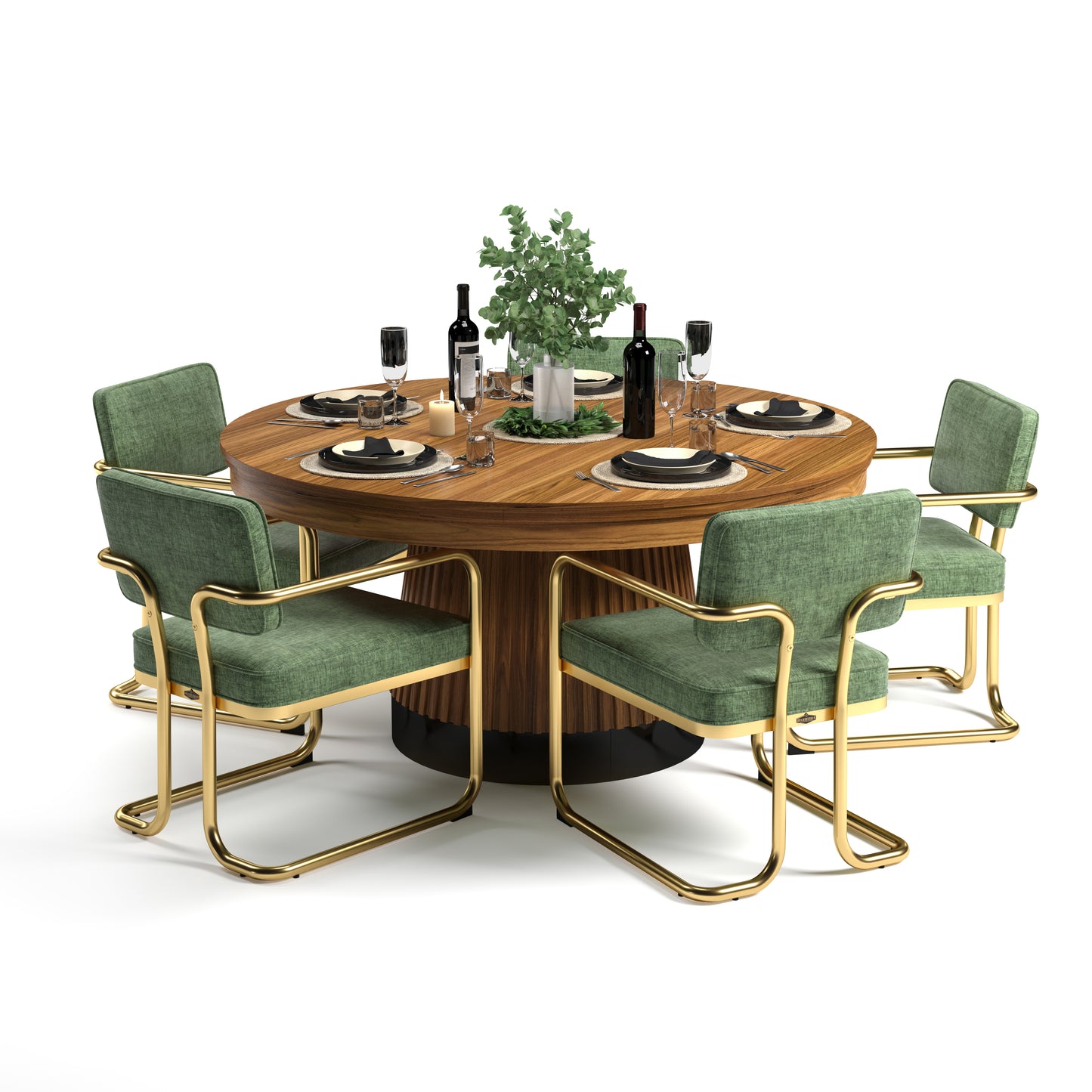 Prohibition Series 60" Poker Table Dining Top-Walnut