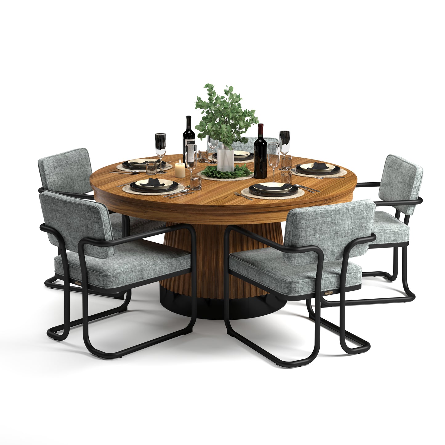 Prohibition Series 60" Poker Table Dining Top-Walnut
