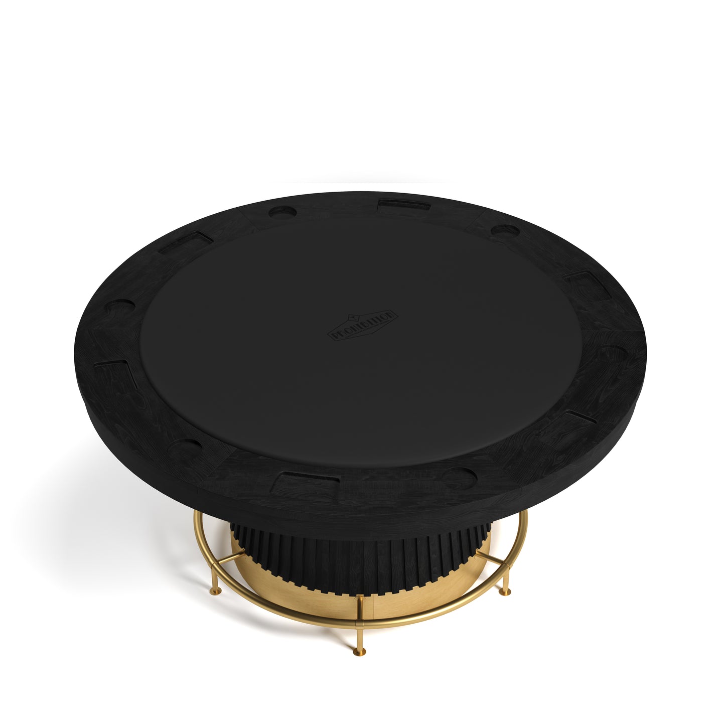 Brass Footrail For 60" Prohibition Poker Table-Black