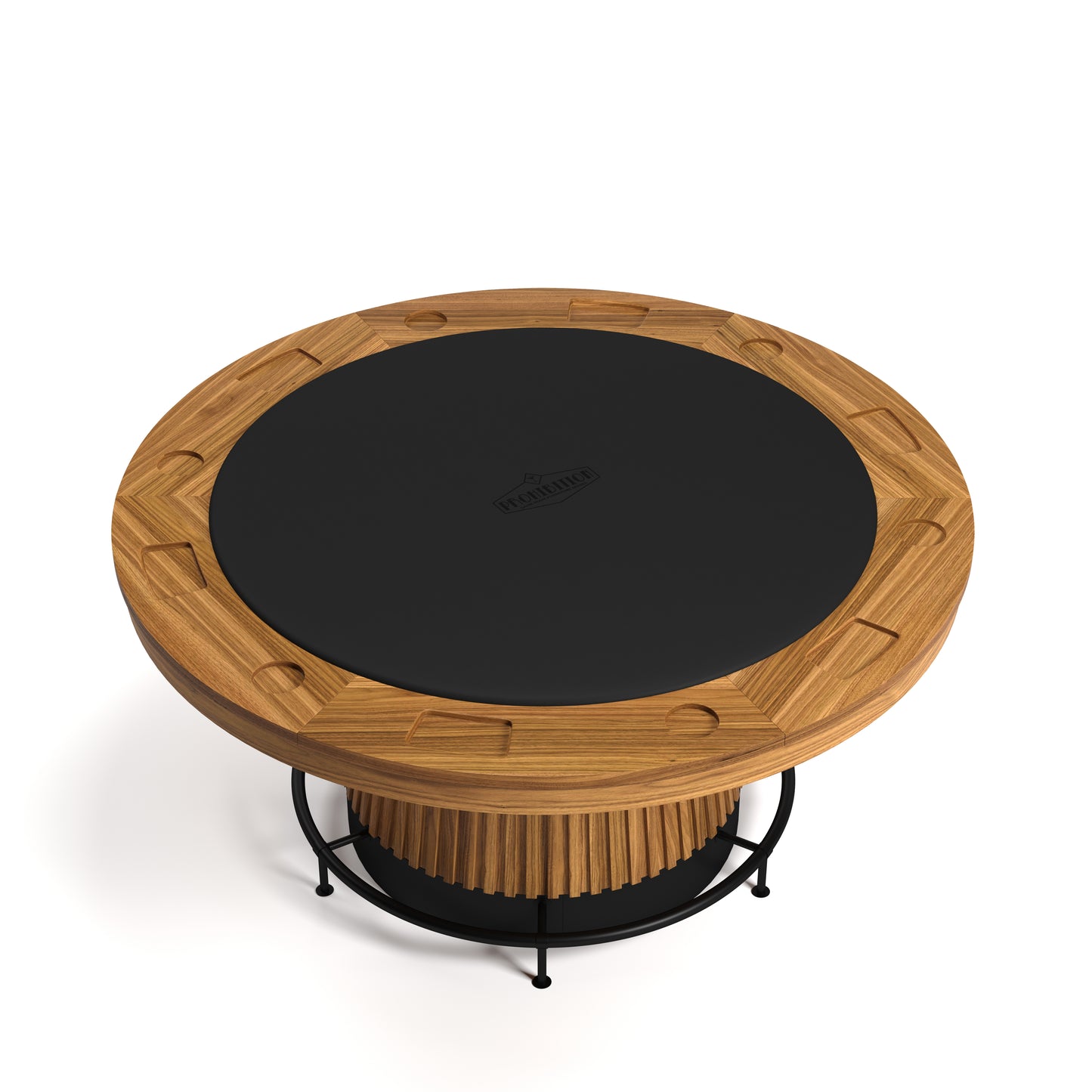 Black Footrail For 60" Prohibition Poker Table-Brass