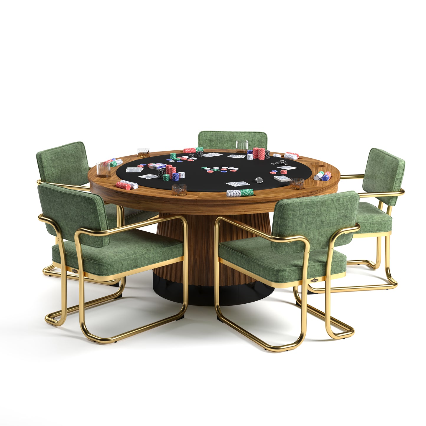 Prohibition Series 60" Poker-Walnut