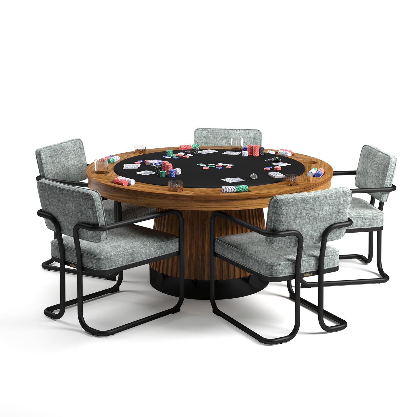 Prohibition Series 60" Poker-Walnut