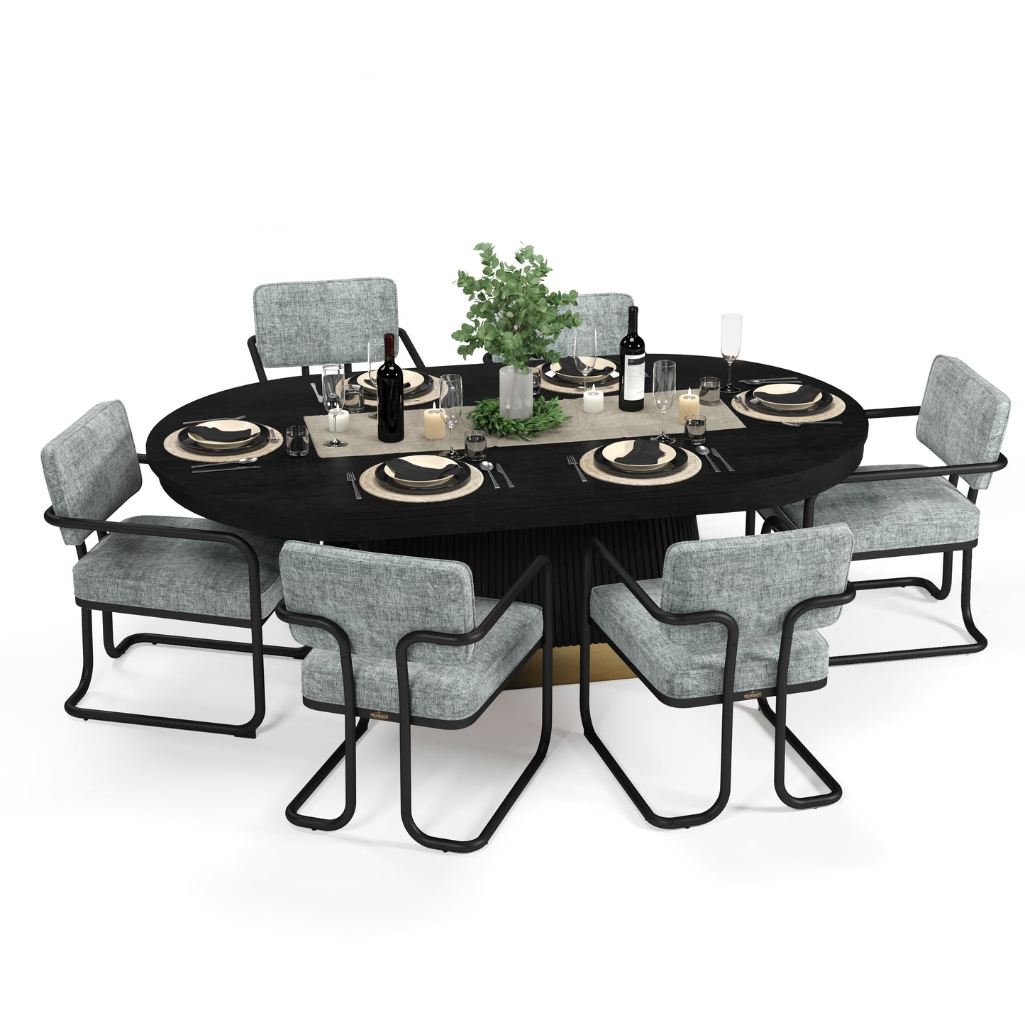 Prohibition Series Texas Hold'em Table Dining Top-Black
