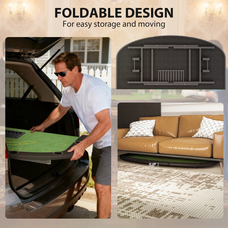 Man using a foldable design product to store a couch in a car trunk.