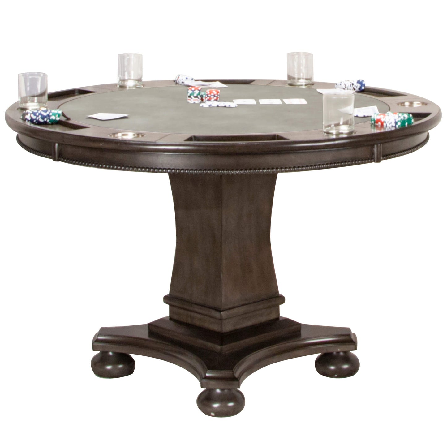 Vegas Dining and Poker Table - Gray Wood