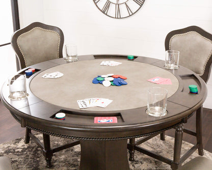 Vegas Dining and Poker Table - Gray Wood