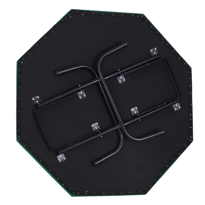 Soozier Poker Table Foldable, 47" Octagon Blackjack Poker Game Table Green Felt