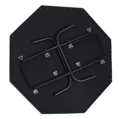 Soozier Poker Table Foldable, 47" Octagon Blackjack Poker Game Table Green Felt