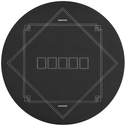 Soozier Poker Mat Texas Hold'em, Poker Table Top with Non-Slip Bottom Dark Green/Black
