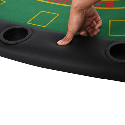 Soozier Poker Table Foldable, 72" Blackjack Table for 7 Players Green Felt