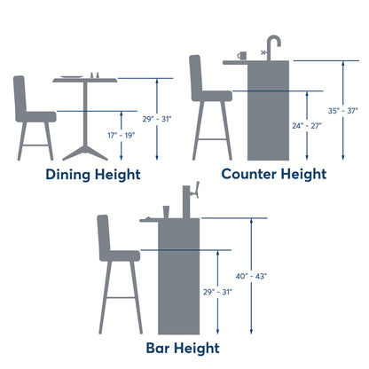 Vegas Counter Height Upholstered Stools - Gray Wood (2 Set)
