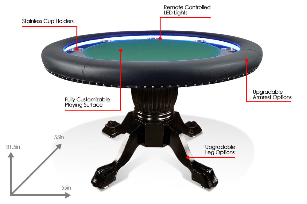 BBO Poker Tables: Ginza LED Poker Table