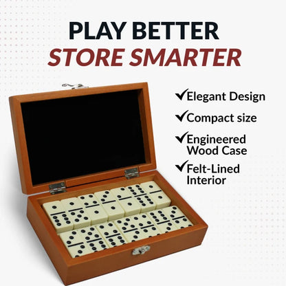 Premium Domino Set w/ Wooden Carry Case
