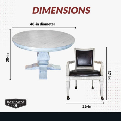 Montecito Dining and Poker Table Set - Driftwood