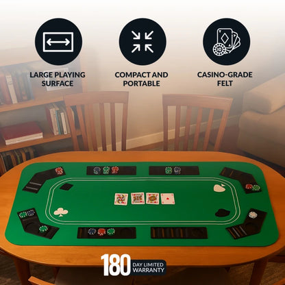 No Limit 62-in Casino 3-in-1 Multi-Game Foldable Table Top Set