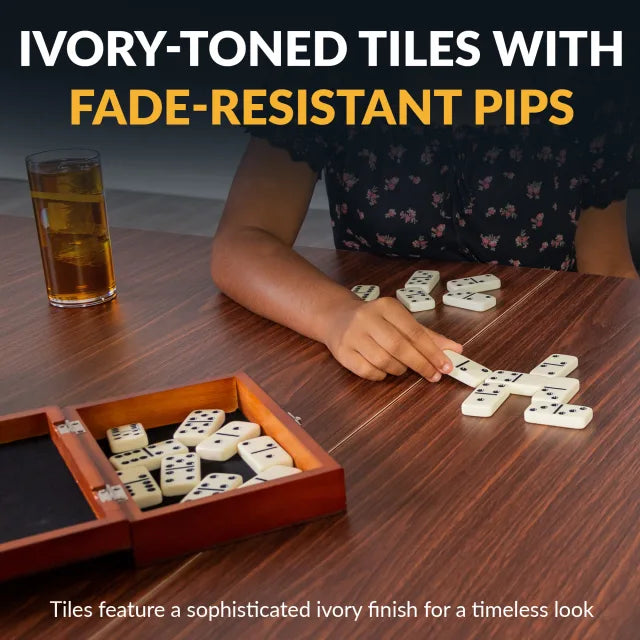 Premium Domino Set w/ Wooden Carry Case